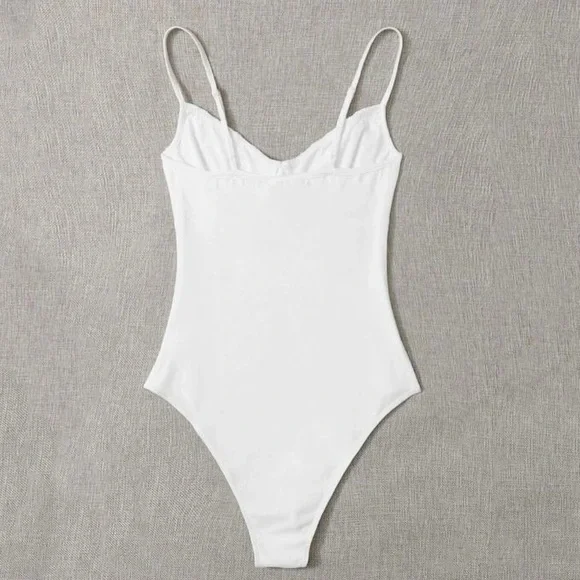 Tie Front Bodysuit - Picture 2 of 3